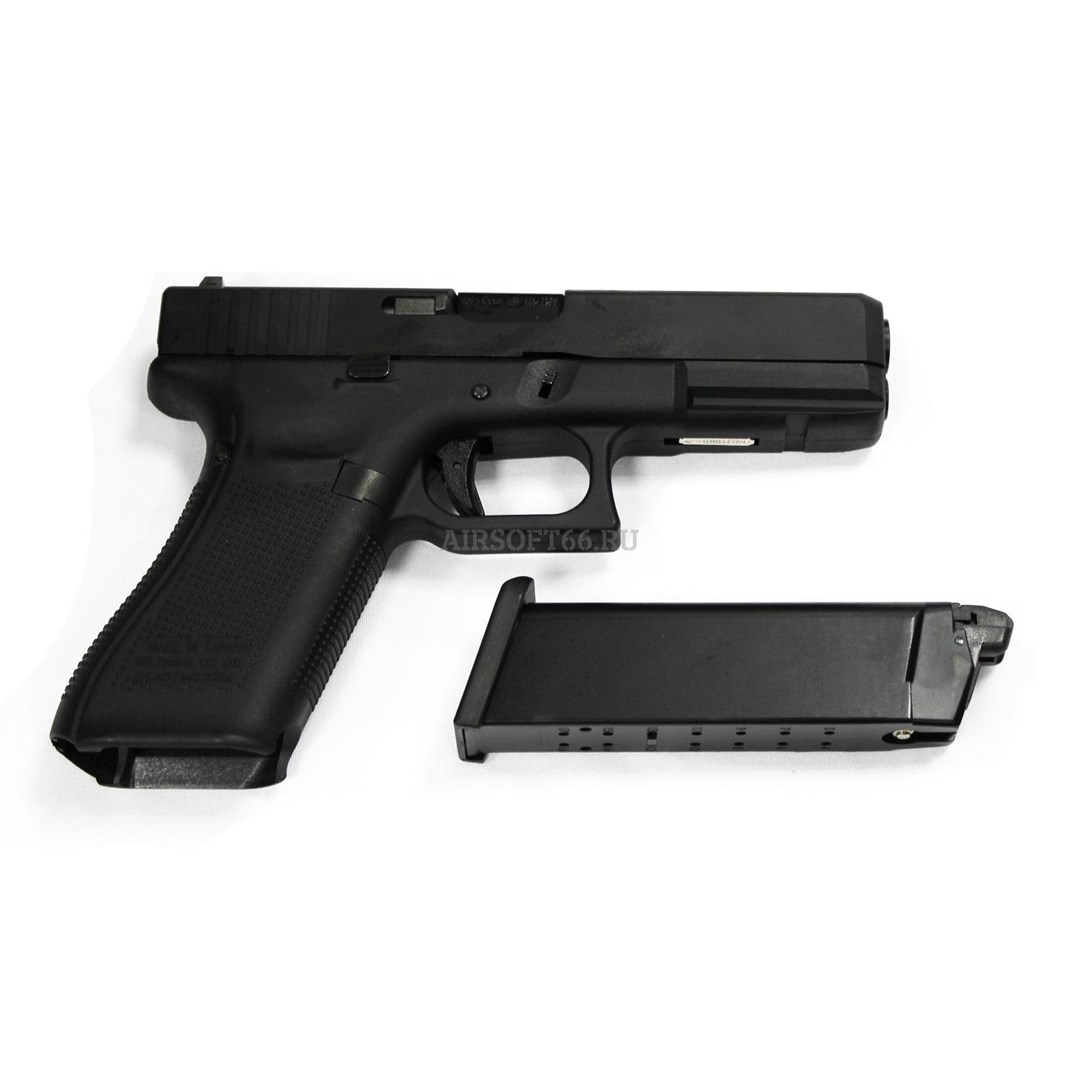 PISTOLA DE AIRSOFT GBB GREEN GÁS WE GLOCK G17 GEN5 BLACK Hawk Airsoft