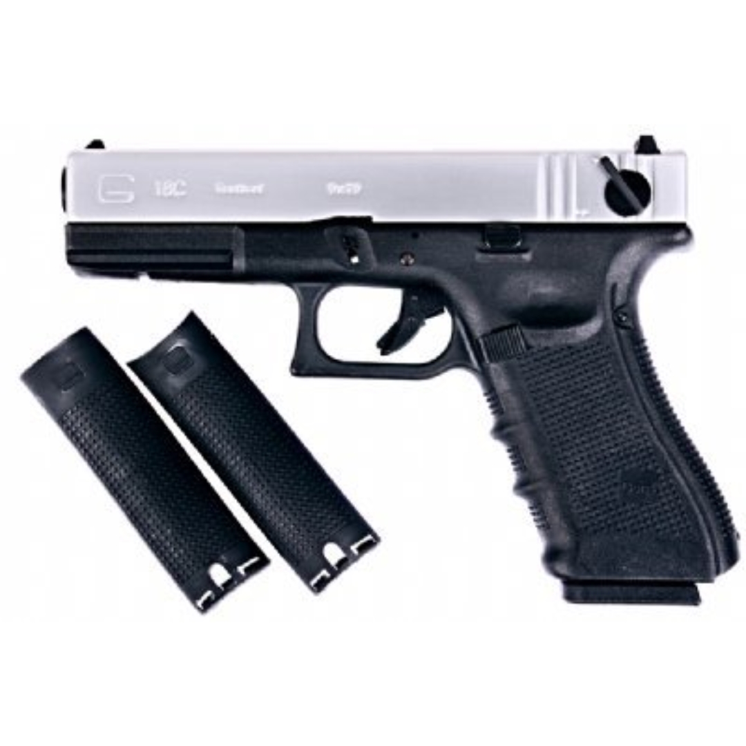 Pistola De Airsoft Green Gas Gbb We Glock G Gen Slide Silver Full